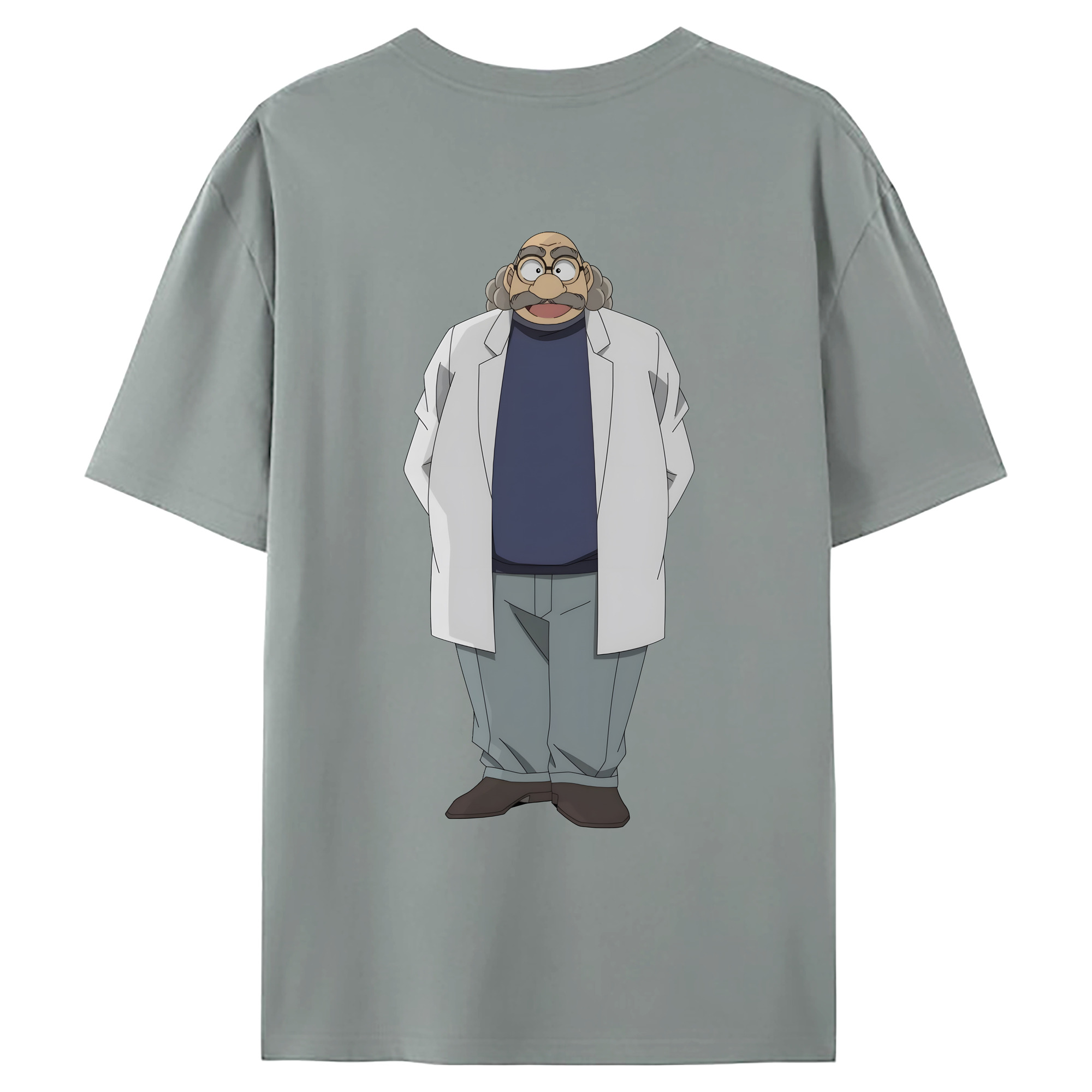 （画像用） 名探偵コナン あがさ ひろし Detective Conan Agasa Hiroshi 綿100％ メンズ半袖Tシャツ（バックプリント） 通気性